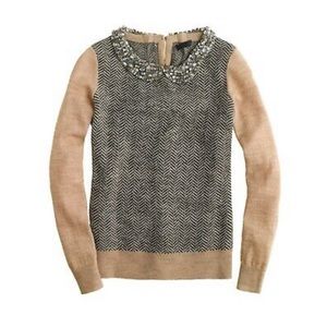 RARE J.Crew Collection Embellished Collar Sweater